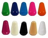 Honbay Mix Color 10pcs Switch Tip Knob for Electric Guitar 5 Way Toggle Pickup Selector Switches