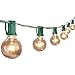 25FT G40 Globe String Lights with 25 Clear Bulbs, Outdoor Market Lights for Outdoor and Indoor Decoration, Garden, Party, Wedding, Pergola, Backyard, Umbrella, Patio Outdoor Light String, Green Wire