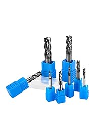 Juego de molinillos de carburo de tungsteno, 8 piezas, 4 flautas, herramienta de fresado de acero de vástago recto, cortador de fresado CNC, 0.079 0.472 in