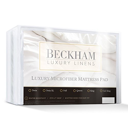 Beckham Hotel Collection 1500 Series Microfiber Mattress Pad - Quilted, Hypoallergnic, and Water-Resistant - Cal King