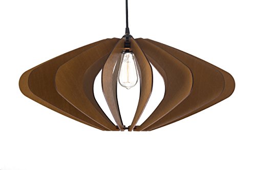 Wood Pendant Light - Modern Chandelier Lighting - Hanging Dining Lamp - Ceiling Light Fixture - Geometric Lamp - Minimal - Contemporary