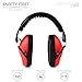Vanderfields Earmuffs for Kids – Hearing Protection Muffs For Children Small Adults Women – Foldable Design Ear Defenders Protector with Adjustable Padded Headband for Optimal Noise Reduction - (Red)