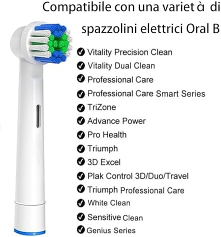 Testine Compatibili Braun Oral-B Spazzolino Elettrico, 20 Pezzi — foto 2 di 6