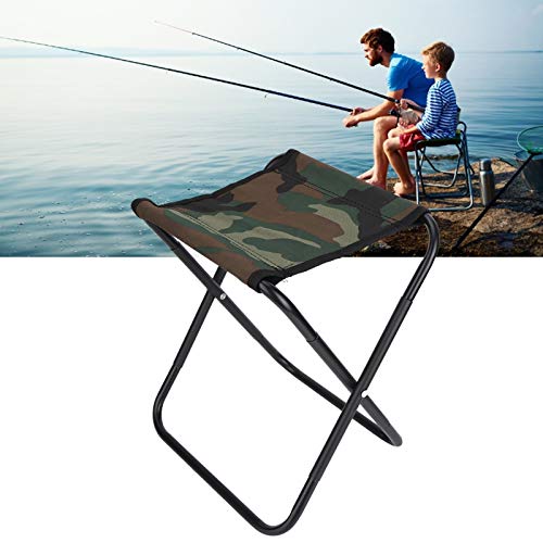 RBSD Edelstahl + Oxford Stoff Tragbarer ultraleichter Camouflage Color Angelstuhl, Camping Stuhl, für den Strandhof – Bild 5