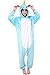 ZEAYEA Adult Animal Kigurumi Unicorn Cosplay Costume Pajamas Aqua Blue M