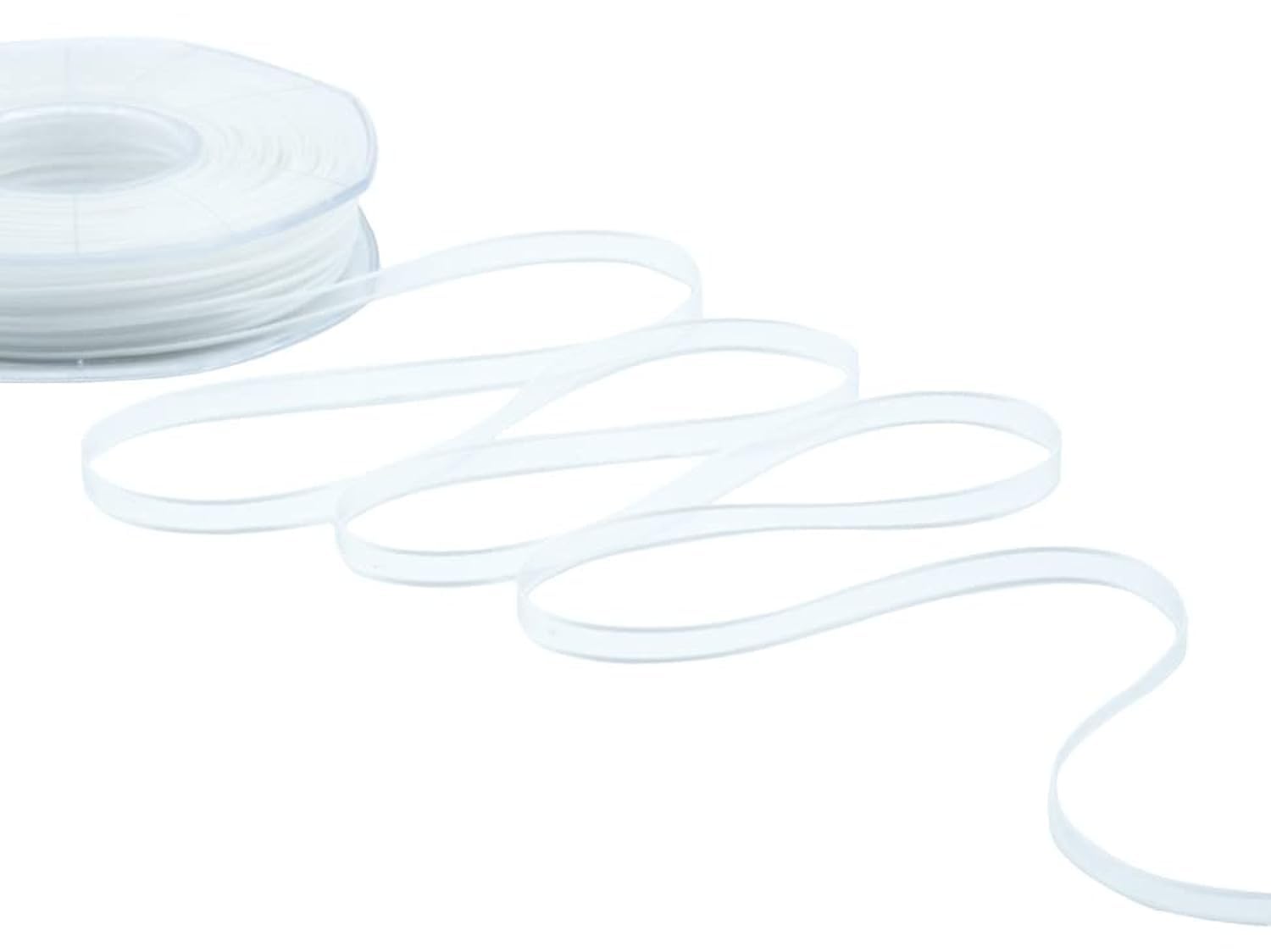 Furlanis - Organza Ribbon Satin Borders, Decorative Ribbon for Wrappings and Favors, Made In Italy - Natural White, 6 mm x 50 m