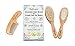 Slicemall Wooden Baby Hair Brush and Comb Set with Natural Goat Hair, Helps Prevent Cradle Cap