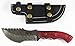 Moorhaus Handmade Random Brick Color G10 Damascus Tracker Knife With Black Leather Sheath
