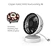 TattyaKoushi Mini USB Desktop Table Fan, Portable Quiet Small USB Fan with Handle for Office Home or Traveling (White)