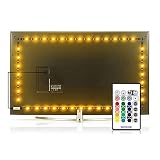 Led Strip Lights 15.2ft for 70,75,80 inch TV 4/Four Sides,WENICE USB LED TV Backlight Kit with Remote - 16 Color 5050 LEDs Bias Lighting for HDTV(4 pcs led Strip Light)