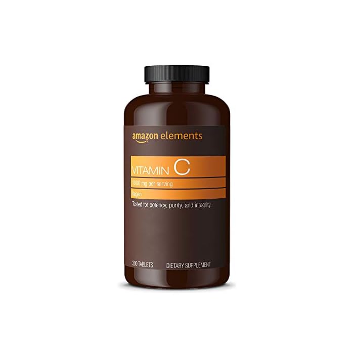 Amazon Elements Vitamin C 1000mg, Supports Healthy Immune System, Vegan, 300 Tablets, 10 month supply