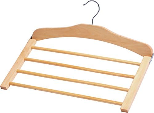 Closet Spice Wood 4 Tier Pant Hanger - Natural - Set of 2