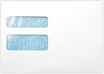 W-2 / 1099 Envelopes (5 3/4 x 8) - 24lb. White w/Blue Security Tint (50 Qty.) | Easily send important documents this Tax Season | 7489-W2-50