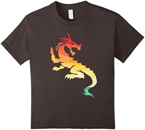 Kids Prismatic Dragon T-Shirt - Psychedelic T-Shirt 4 Asphalt