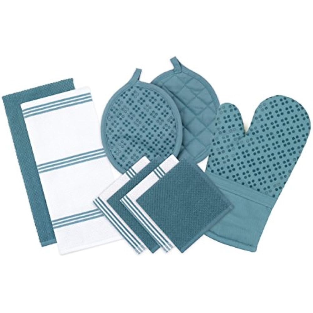 Kitchen Linen Sets Silicone Printed Oven Mitt " Pot Holder, Cotton