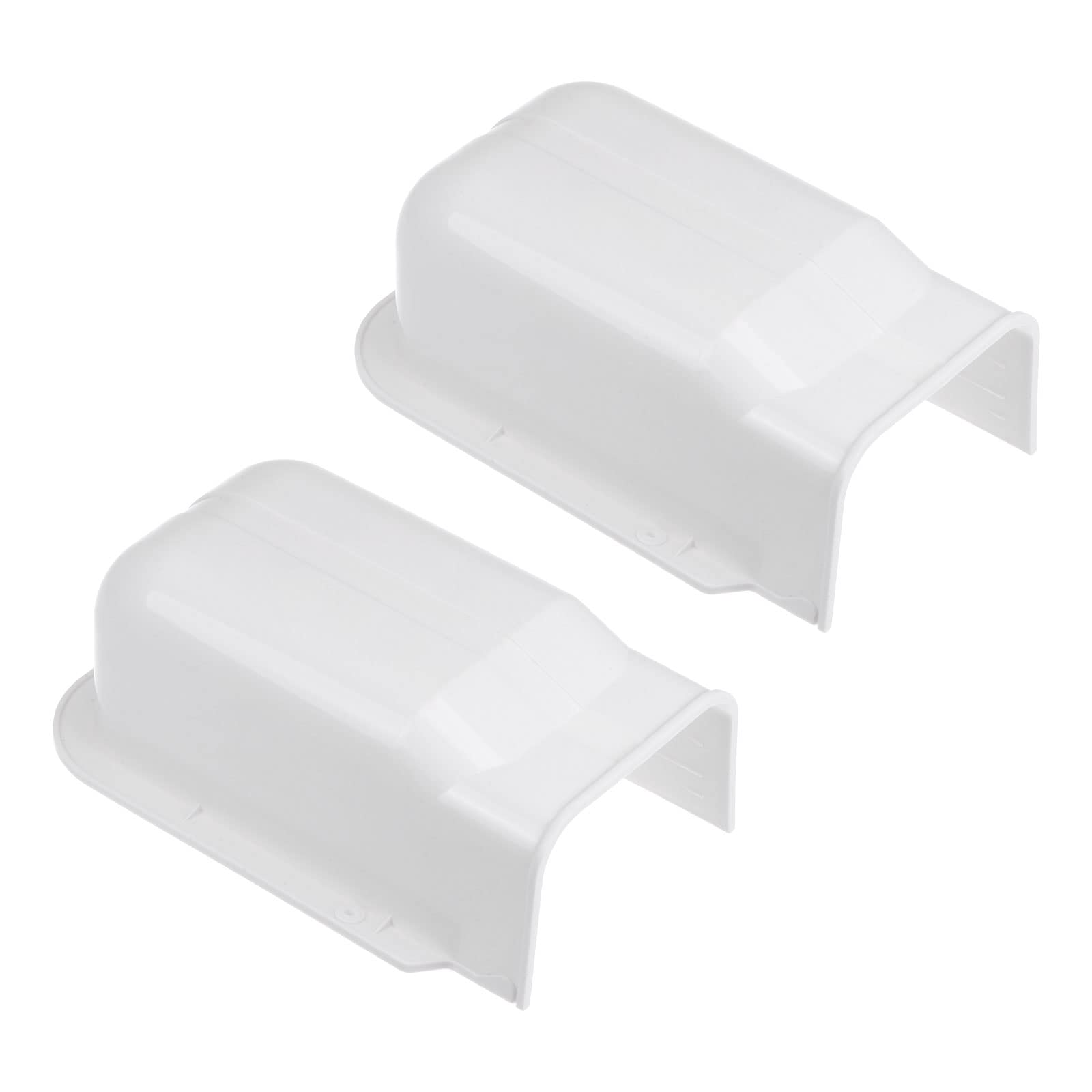 Photo 1 of PATIKIL 4" PVC Decorative Line Cover, 2 Pack Wall Entry Cap Tubing Parts Accessories for Air Conditioner Central AC Heat Pump, White