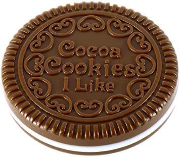SquarezhenBo Brown Portable Mini Cute Kawaii Women Girls Mirror Fashion Chocolate Cookie Shaped Cosmetic Mirror Makeup Chocolate Comb,Tools and Accessories,Beauty