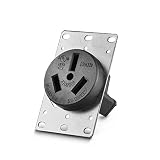 Aweking UL Listed 50 Amp 50A Power Receptacle Outlet NEMA 10-50R,Industrial Power,125 Volt,250 Volt,nema 10-50r Receptacle,Straight Blade,Flush Mounti