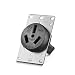 Aweking UL Listed 50 Amp 50A Power Receptacle Outlet NEMA 10-50R,Industrial Power,125 Volt,250 Volt,nema 10-50r Receptacle,Straight Blade,Flush Mounti