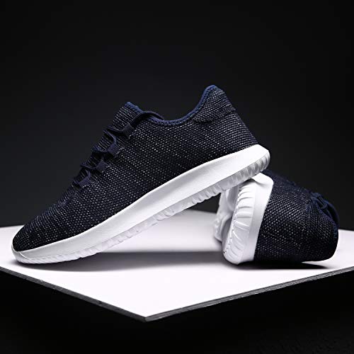 Srenket Mens Casual Athletic Sneakers Mesh Running Shoes Lightweight Tennis Footwear for Men Walking Trail Workout Blue42 - Thumbnail 5