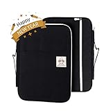 Lazyaunti Zipper Portfolio Organizer A4 Note Pouch-Waterproof Document Bags/Zipper Binder/Paper Case for 12.5