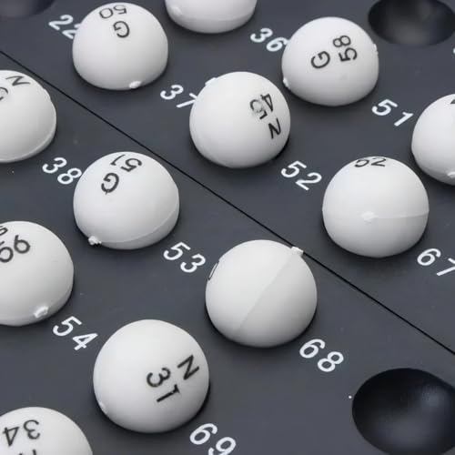 Jogo De Bingo Completo 75 Bolas Globo Giratório Metal Com 18 Cartelas Reutilizáveis E Marcadores