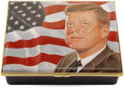 Halcyon DaysEnamel Trinket Box - President John F. Kennedy 50th Anniversary