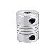 uxcell 6.35mm to 12mm Shaft Coupling 30mm Length 25mm Diameter Stepper Motor Coupler Aluminum Alloy Joint Connector for 3D Printer CNC Machine DIY Encoder