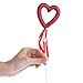 Factory Direct Craft Package of 12 Romantic Red Glitter Covered Foam Heart Picks for Valentines Day, Parties, and Crafting