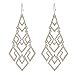 D EXCEED Women's Gold Cutout Diamond Chandelier Tiered Dangle Earrings, 3.15