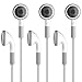 Fosmon (3 Pack) Headphone Earbuds 3.5mm in-Ear Headset with Microphone Earphone for Apple iPhone 6S/6S Plus, 6/6 Plus/SE / 5S / 5C / 5/4 / 4S / iPad/iPod Touch 5th / 4th Gen