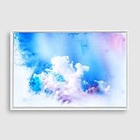 Framed Canvas Wall Art Watercolor Cloud Canvas Prints Home Artwork Decoration for Living Room,Bedroom - 16x24 inches