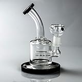 Hand-Made Glass Crafts,Lenox Nightfall Vase,7 Inch Dual Water Percolator Glass Big Water
