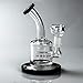 Kikunum Hand-Made Glass Crafts,Lenox Nightfall Vase,7 Inch Dual Water Percolator Glass Big Water