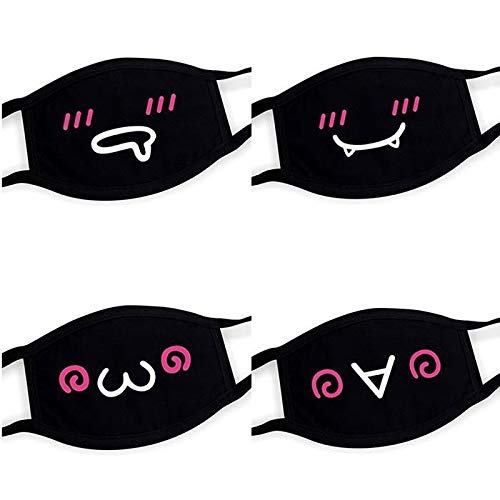 Corgy Unisex Mouth Massk Cute Cartoon Expression Hanging Ear Cotton Dust Massk Massks