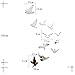 Flying Birds Mirror Wall Stickers Decals Tattoos for Wall Decor Home Decor-Silver