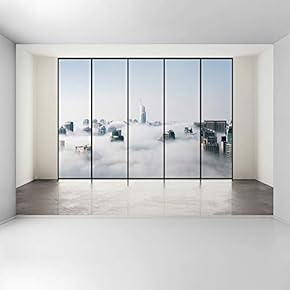 Wall Mural 3D Cityscape Removable Wallpaper Wall Sticker for Bedroom Living Room - 66x96 inches