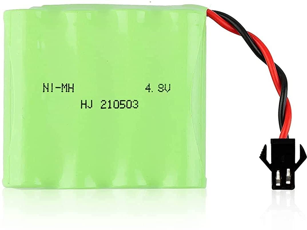 YUNIQUE GREEN-CLEAN-POWER - Rechargeable Ni-MH Battery 4.8V 1200mAh | Compatible with Remote Control Cars, Radiofly, Space Kondor Drone | Quick Charge, Extended Play, Green | 55x48x15-84 gr