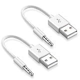 iMangoo Charging Cable for iPod Shuffle Cable USB Data Sync Cable Cord 3.5mm Male AUX Plug to USB Male Adapter Cable Charger Converter Headphone Audio Extender Jack for iPod Shuffle 3 4 5 6 Gen 2-Pack