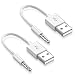 iMangoo Charging Cable for iPod Shuffle Cable USB Data Sync Cable Cord 3.5mm Male AUX Plug to USB Male Adapter Cable Charger Converter Headphone Audio Extender Jack for iPod Shuffle 3 4 5 6 Gen 2-Pack
