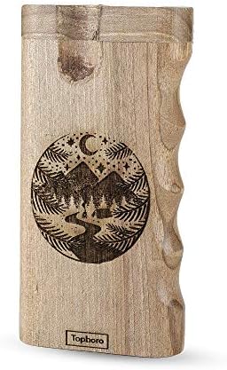 Camping Times stash Box Custom Engraved design - Comes with Aluminum Bat, Spring load, Finger Notches for easy holding