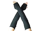 Yacun Women's Knitted Stretchy Long Sleeve Fingerless Gloves- Arm Warmers