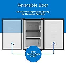 hOmelabs Upright Freezer - 3.0 Cubic Feet Compact