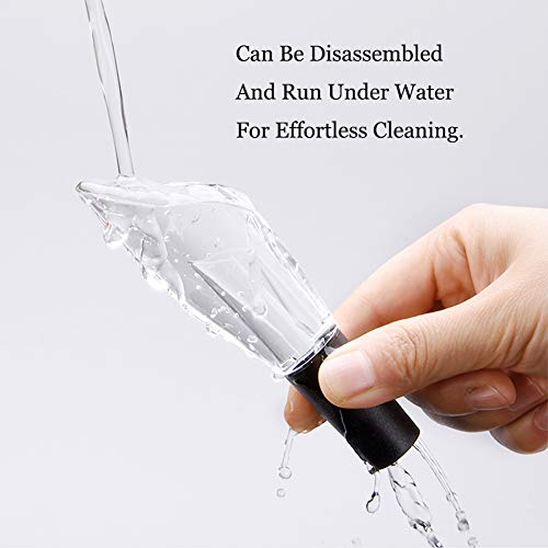 BeRicham Wine Aerator Pourer and Vacuum Wine Stoppers Set for Aerating Wine Instantly, Keeping Wine Fresh, FDA Approved