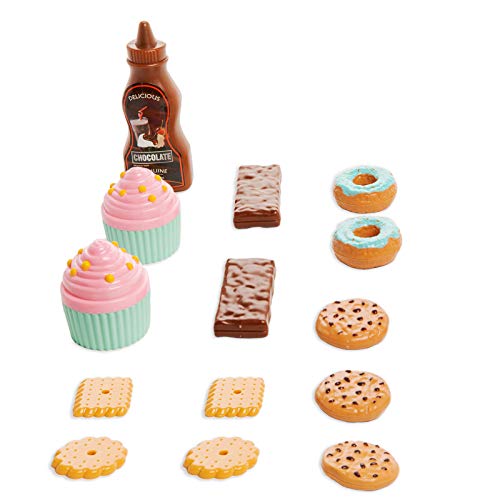 Toy Chef Bakery Pretend Playset with Toy Foods — Plastic Food for Kids — Childrens Birthday Gift