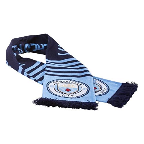 One Size Manchester City Unisexs Mcfc Scarf Multi Colour