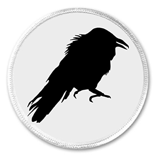 Black Raven 3" Sew On Patch Crow Bird
