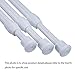 Hotop 3 Pack Cupboard Bars Tensions Rod Spring Curtain Rod, Adjustable Width (15.7-27.6 Inches, White)