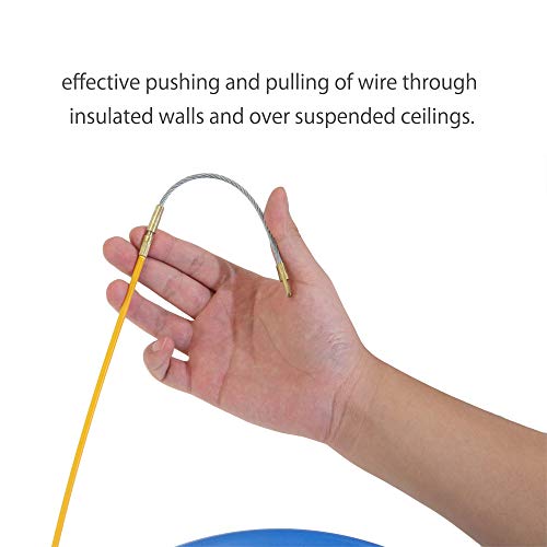 Fiberglass Wire Cable Fish Tape Fiberglass Wall line Reel Fishtape Puller- 5/32-Inch Wide,98.4-Foot