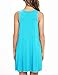 HAOMEILI Women's Sleeveless Pockets Casual Swing T-Shirt Summer Dresses (X-Large, Nile Blue)